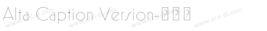 Alta Caption Version字体转换